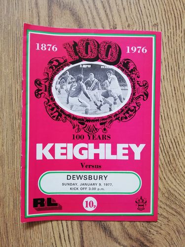Keighley v Dewsbury Jan 1977 Rugby League Programme