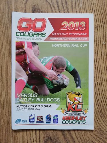 Keighley v Batley May 2013 Northern Rail Cup Rugby League Programme