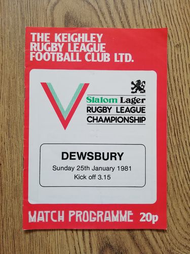 Keighley v Dewsbury Jan 1981
