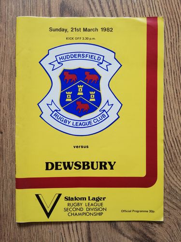 Huddersfield v Dewsbury March 1982