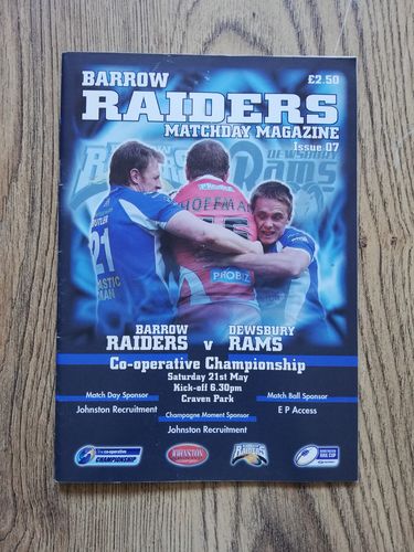 Barrow v Dewsbury May 2011 Rugby League Programme