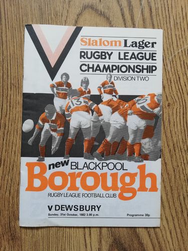 Blackpool Borough v Dewsbury Oct 1982