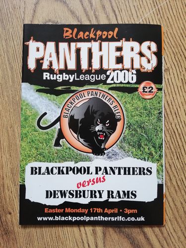 Blackpool Panthers v Dewsbury April 2006 Rugby League Programme