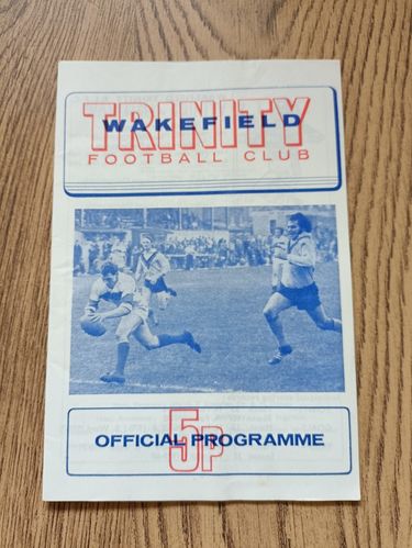 Wakefield Trinity v Dewsbury Apr 1974 Rugby League Programme