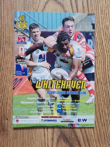 Whitehaven v Dewsbury July 2014 Rugby League Programme