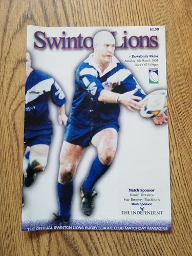 Swinton v Dewsbury Mar 2001