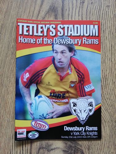Dewsbury v York July 2005 Rugby League Programme