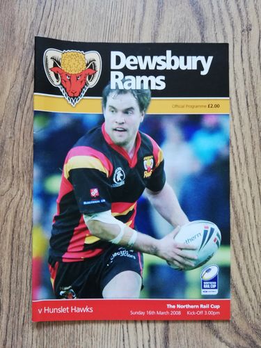 Dewsbury v Hunslet March 2008 Northern Rail Cup Rugby League Programme