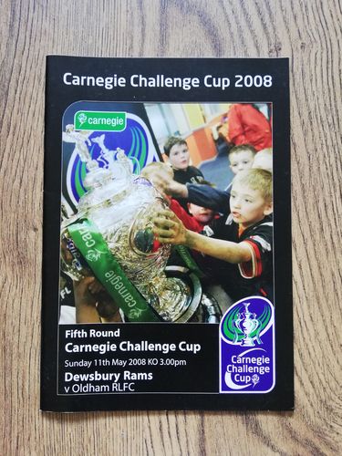Dewsbury v Oldham May 2008 Challenge Cup Rugby League Programme
