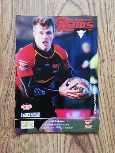 Dewsbury v Whitehaven March 2014 Rugby League Programme