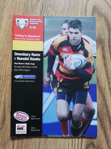 Dewsbury v Hunslet March 2006 Northern Rail Cup Rugby League Programme