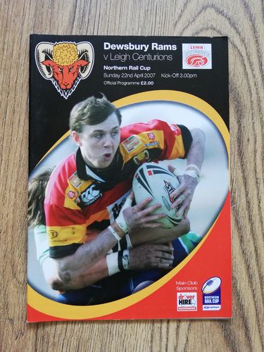 Dewsbury v Leigh April 2007 Northern Rail Cup Play-Off Rugby League Programme