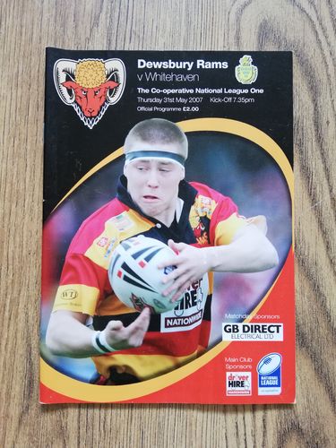 Dewsbury v Whitehaven May 2007 Rugby League Programme