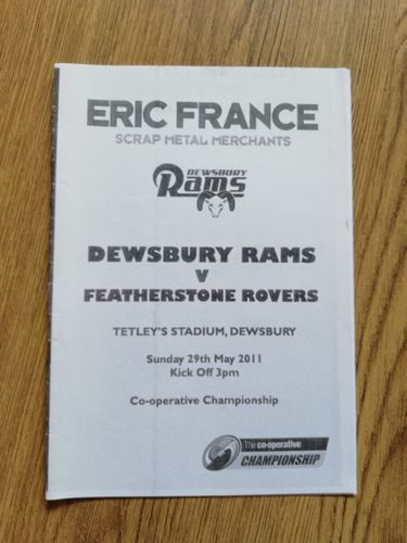 Dewsbury v Featherstone May 2011 Rugby League Programme