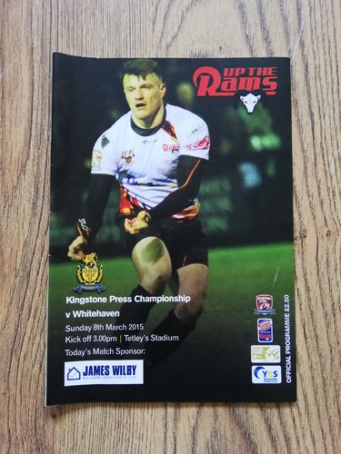Dewsbury v Whitehaven March 2015 Rugby League Programme