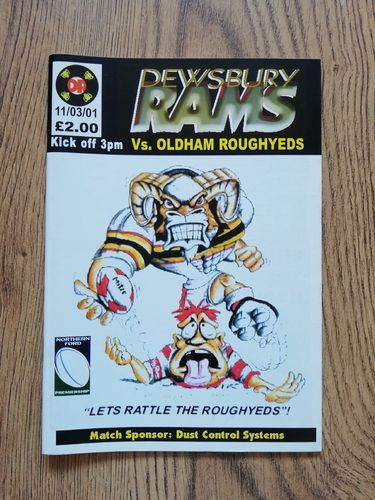 Dewsbury v Oldham March 2001 Rugby League Programme