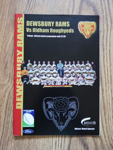 Dewsbury v Oldham Jan 2002 Rugby League Programme