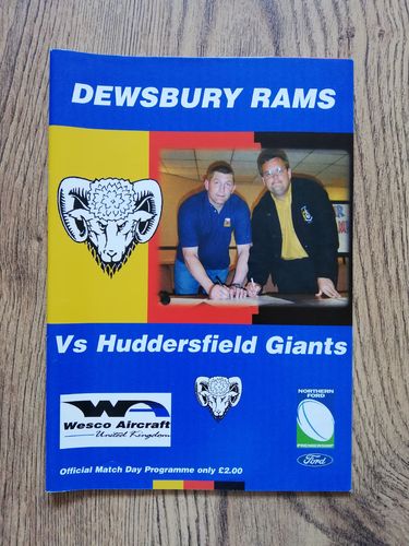 Dewsbury v Huddersfield June 2002 Rugby League Programme