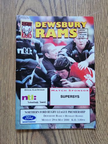 Dewsbury v Hunslet May 2000 Rugby League Programme