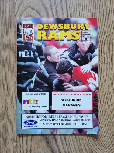 Dewsbury v Barrow June 2000 Rugby League Programme