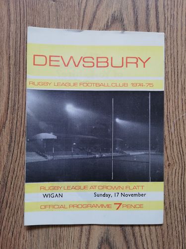 Dewsbury v Wigan Nov 1974