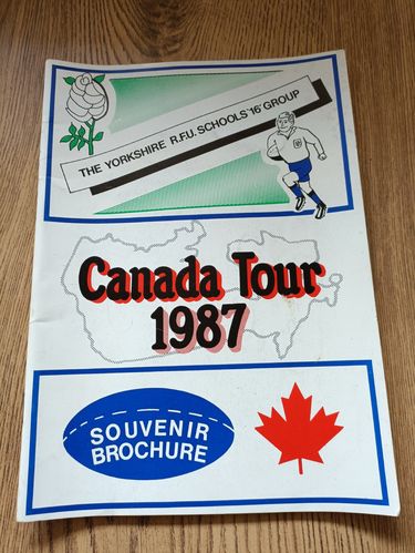 Yorkshire Schools 16 Group Tour to Canada 1987 Brochure