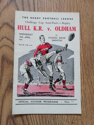 Hull KR v Oldham 1964 Challenge Cup Semi-Final Replay Rugby League Programme