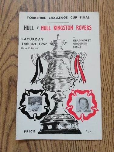 Hull v Hull KR Oct 1967 Yorkshire Cup Final Rugby League Programme