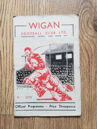 Wigan v Whitehaven Feb 1957 Rugby League Programme