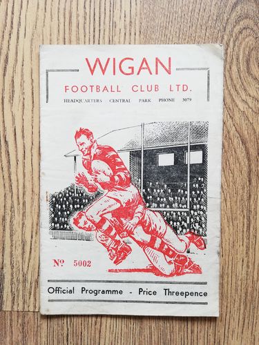 Wigan v St Helens April 1957 Rugby League Programme