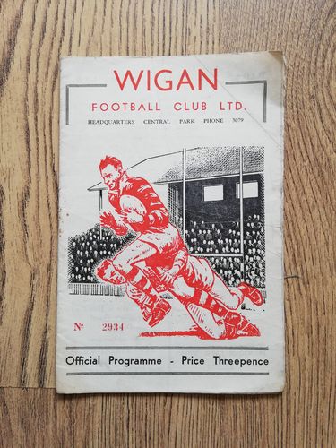 Wigan v Workington Aug 1957 Rugby League Programme