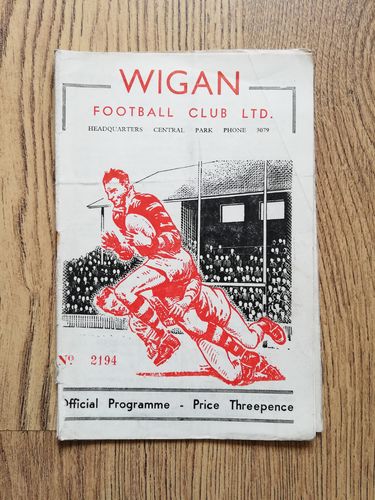 Wigan v Leigh Oct 1957 Rugby League Programme