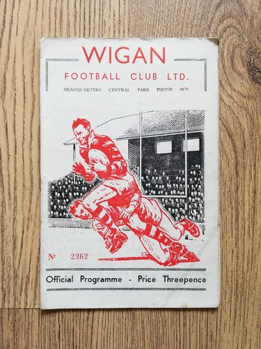 Wigan v Liverpool City Nov 1957 Rugby League Programme