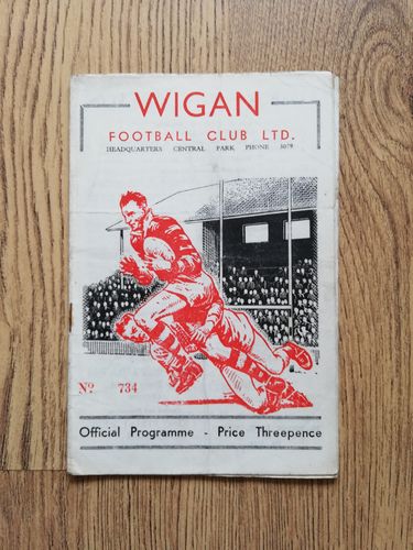 Wigan v Widnes Dec 1957 Rugby League Programme