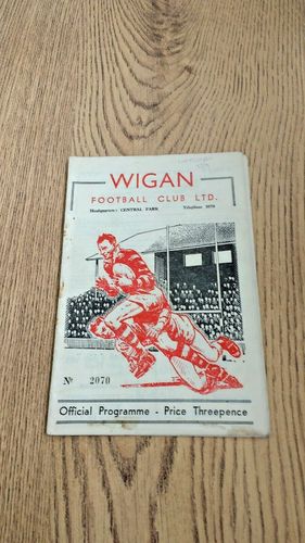 Wigan v Whitehaven Oct 1958 Rugby League Programme