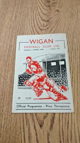 Wigan v Leigh Nov 1958 Rugby League Programme