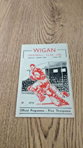 Wigan v Hull Nov 1958 Rugby League Programme