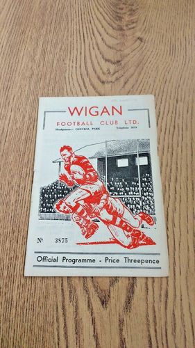 Wigan v Wakefield Trinity Jan 1959 Rugby League Programme