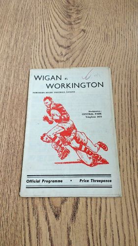 Wigan v Workington Apr 1959 Rugby League Programme