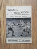Wigan v Blackpool Dec 1959 Rugby League Programme