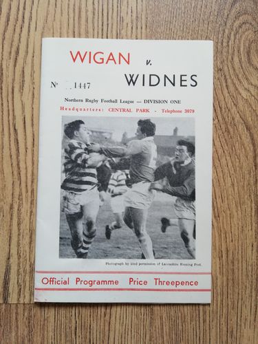 Wigan v Widnes May 1963 Rugby League Programme