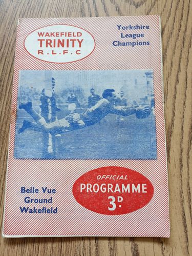 Wakefield Trinity v Bradford April 1960 Rugby League Programme