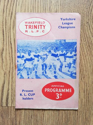 Wakefield Trinity v Hunslet Oct 1960