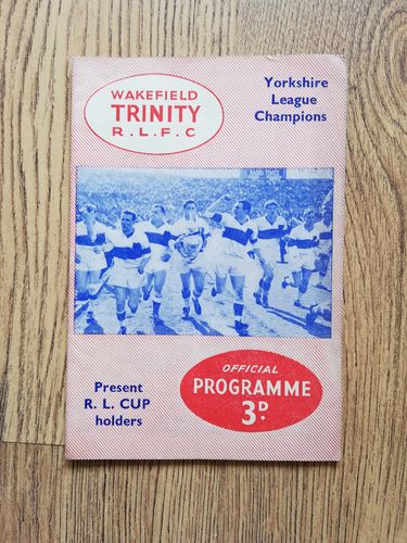 Wakefield Trinity v Huddersfield Dec 1960