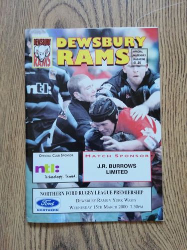 Dewsbury v York March 2000 Rugby League Programme