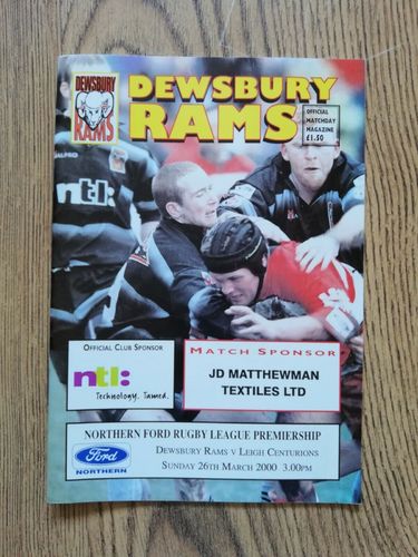 Dewsbury v Leigh March 2000 Rugby League Programme