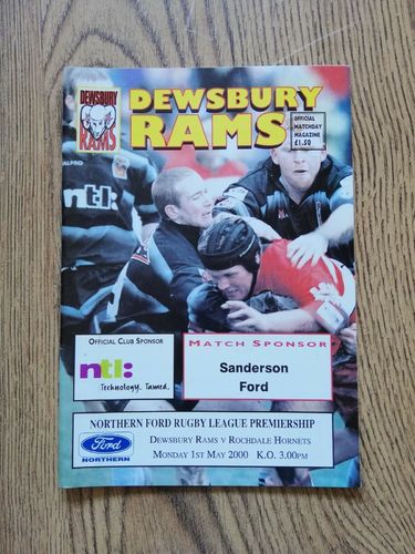 Dewsbury v Rochdale May 2000 Rugby League Programme