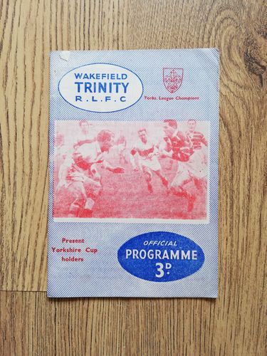Wakefield Trinity v Featherstone April 1961 Rugby League Programme