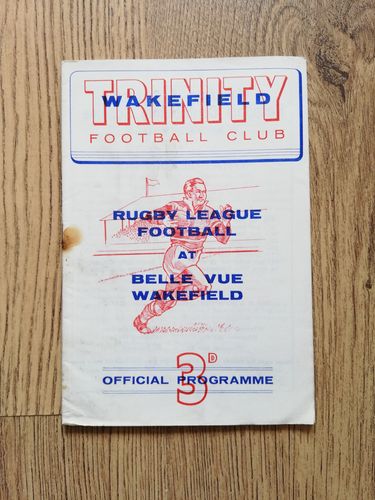 Wakefield v York Aug 1961 Rugby League Programme