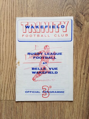 Wakefield v Bradford Sept 1961 Yorkshire Cup Rugby League Programme